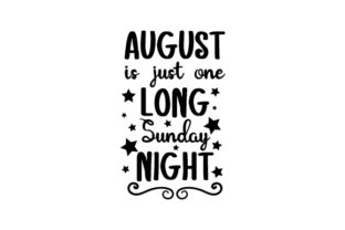 August Is Just One Long Sunday Night – Back to School Design