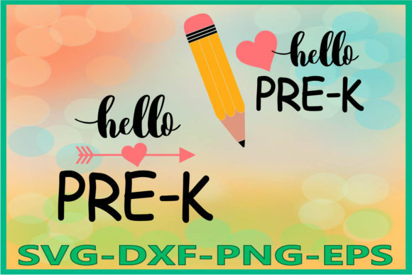 Pre-K, Back to School, Pencil Design Assets
