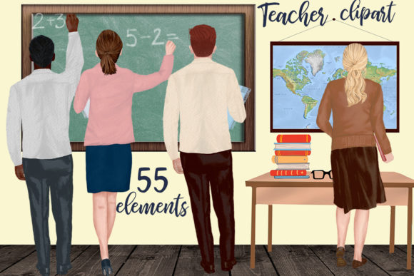 Teachers Back to School Clipart for Creative Projects