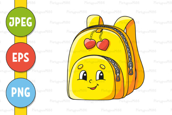 Yellow Schoolbag. Back to School Theme.